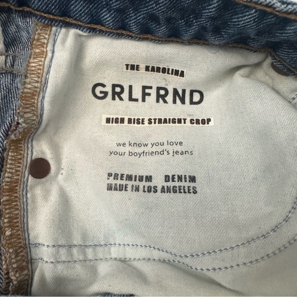 GRLFRND The Karolina High Rise Straight Crop Jeans Size 26 - Picture 10 of 11